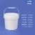 级塑料桶圆桶加厚带盖油漆桶空桶小桶密封水桶5L10公斤kg20升 5L白色加厚款
