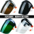 适用于电焊面罩防护焊工焊接焊帽氩弧焊面屏面具眼镜气保焊烧焊头 晟盾黑顶+绿色面屏