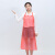 PVC围裙防水防油透明围裙加厚厨房食堂水产工厂简约加长防冻围腰 红色（长95cm左右的）2条价