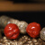 彩荷南红财神圆珠散珠瓦西料满红玛瑙手工雕刻金刚星月手串配珠 【2】直径7.9对孔8.4mm