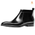 CNSUP高端品牌高端时尚欧版切尔西靴英伦拉链皮靴高帮皮鞋真皮短靴子商 黑色皮里 37