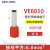 VE管型预绝缘接线端子 欧式管型冷压线耳铜鼻子电线接头盒装 VE6010红色 6平方 500只 紫铜
