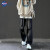 NASA GISS复古破洞做旧渐变男士潮牌高街直筒牛仔裤休闲阔腿 黑色[主图款高质量版本] 2XL