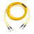 UV喷绘机4.0柔性铠装光纤跳线 单多模双芯SC-SC FC-FC 4/6/7/8米 黄色4.0铠装单模双芯LC-SC 1m