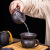 润朋创意紫砂旅行功夫茶具套装便携收纳一壶4杯公司活动整套礼品 天道酬勤旅行茶具
