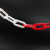 冰禹 隔离墩链条 塑料警示链条 路锥链条隔离链子警示防护链条 (8mm红白-5米)BYxx-19