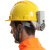 HKNA带风扇的安全帽可充电制冷空调帽头盔建筑工地降温神器风扇帽 第一代挂帽风扇37V2600毫安