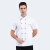 厨师工作服餐饮连锁加厚耐磨后厨衣服男女白色短袖 2XL