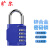 旷尔 密码挂锁 大号4位密码锁挂锁 箱包背包锁抽屉储物柜锁【蓝色】两把起批