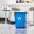 无盖长方形大容量垃圾桶超大厨房户外卫生桶餐饮大号商用桶 40L蓝色长方形桶