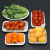 山顶松 长方形塑料PP托盘 一次性生鲜托盘 超市蔬菜水果托盘 打包盒无盖 白色（100个 ）19cm*9.8cm*1.5cm