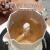 意式摩卡壶家用双阀煮手磨咖啡壶器具手冲咖啡壶浓缩萃取壶套装 奶油白4人份+滤纸+布粉器+