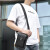 袋鼠（KANGAROO）真皮手机包男2024新款竖款穿皮带腰包多功能小单肩斜挎包男 黑色