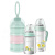 可么多么（como tomo）旗下新生儿玻璃奶瓶套装礼盒婴儿宝宝奶瓶宽口径带吸管防胀气防摔 (绿色)玻璃套装 60ml +120ml +硅
