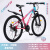 欧米尼（OMINI）山地车自行车成人男21/30变速越野双减震赛车学生青少年女单赛车 辐条轮-紫粉色（铝合金车架） 24寸-适合身高140-175 质感-27速
