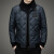 羽绒服男新款年冬装青年男式皮衣时尚休闲短款拉链立领加厚保暖外套 黑色 170/M