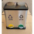 不锈钢分类脚踏垃圾桶大容量带盖酒店走廊商场公共场合果皮箱60L (30L双桶41*34*48.5cm)