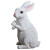 户外仿真小白兔子动物摆件草地园林景观雕塑小品装饰花园庭院装饰 大号卧姿 32513-5
