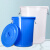 工都 水桶塑料桶工业储水桶圆形收纳桶大容量垃圾桶酒店厨房泔水桶 60L白色带桶盖
