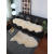 布欧格轻奢皮草澳洲整张羊皮沙发垫黑色沙发坐垫不规则羊毛垫 自然白澳洲羊皮毛 1P100*65cm一头圆