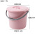 加厚塑料小水桶带盖小号装水桶提水桶儿童美术小桶迷你玩具桶 7.7升粉色3