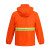 稳斯坦 分体式环卫反光雨衣雨裤 2XL/180橘色双条套装 路政保洁施工地防汛1133 WF003