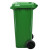 盛方拓 120L带轮可挂车分类垃圾桶商用户外环卫室外大号带盖翻盖大垃圾桶 绿色