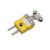DEDH| 热电偶公母头K型插头插座；5.SMPW-K-M+PCLM-SMP公插带尾夹180度