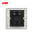 ABB轩致框开关插座二位二二极插座AF212-PG;10183510 AF212-PG