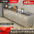 家易澳2024新款厨房不锈钢橱柜304整体定制餐边柜一体成型小户型出租屋 0.8米双门平面款(级304
