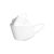 OIMG白色3D立体口罩柳叶型鱼嘴型独立包装四层防护 外科口罩白色 独立包装100只