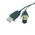 USB转M12 8芯航空头 适用天平RS232串口通讯线 DB9转8针 5m