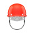 林盾玻璃钢安全帽 V型玻璃钢盔 红色 1顶