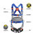 泰瑞恒安 五点式安全带 防坠消防作业安全带 全身式安全带 单独安全带 黄灰色单大钩带绳1.8米