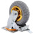 海斯迪克gnjz-99高弹力脚轮重型平板车手推车轮橡胶轮6寸万向轮 定向轮 4寸
