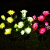 艾睿益太阳能玫瑰花灯不锈钢绢布7头LED仿真花地插灯庭院装饰草坪灯