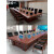元族动力工具城发大型实木油漆智能会议桌椅组合无纸化会议升降显 实木会议桌每米定制