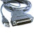 CP210x串口通讯线驱动 CP2102 USB RS232转USB转DB25针串口打印线 USB转RS232 DB9公 可配B母或A公 1.8米