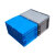加厚塑料物流箱长方形带盖周转箱汽车配件胶箱零件盒胶框EU欧标箱 蓝色：长600宽400高280 物流箱【无盖】