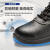 固邦特 GB-2103 安全鞋防砸防酸钢头优质压花牛皮+耐磨网布周身立体反光 40
