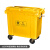 660l升大号垃圾桶环卫户外大型容量超大箱物业小区工厂商用 660升特固耐摔款-黄色带轮带盖