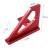 木工三角尺划线尺刻度尺45°铝合金直角尺角度尺画器规测量规工具 红色 三角尺+六角扳手