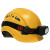 沃得斐   达林韦尔工地盔安全帽带护目镜防砸透气工程高空作业 黄色工地带头灯安全帽