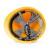 舜选 玻璃钢安全帽 SHX-B3 建筑工地施工程防砸抗冲击 圆顶黄色1顶 定制logo印字