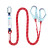 安全带绳子高空作业保险绳五点式双大钩缓冲包安全绳连接绳后背绳 YD-双大钩2米