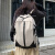 酷奇袋鼠 KQ大容量背包男双肩包韩版高中大学生书包简约旅行商务背包新款 米白色
