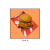 汉堡店挂画薯条炸鸡店蛋糕烘焙店墙面装饰画披萨店咖啡厅前台壁画 酒红色 30*30（送配件包）黑色框(其他框
