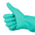 稳斯坦 WF130 加厚丁腈手套 耐弱酸碱工业劳保手套 绿色钻石纹
