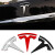允和美海崎 适用于Tesla特斯拉logo金属车贴 改装车身贴标 侧标 个性创 特斯拉金属车标-红色 Model Y