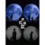 适用于充气月球卡通气模发光中秋节PVC户外美陈月亮玉兔模型宇航员月球 3米宇航员登月含风机+灯